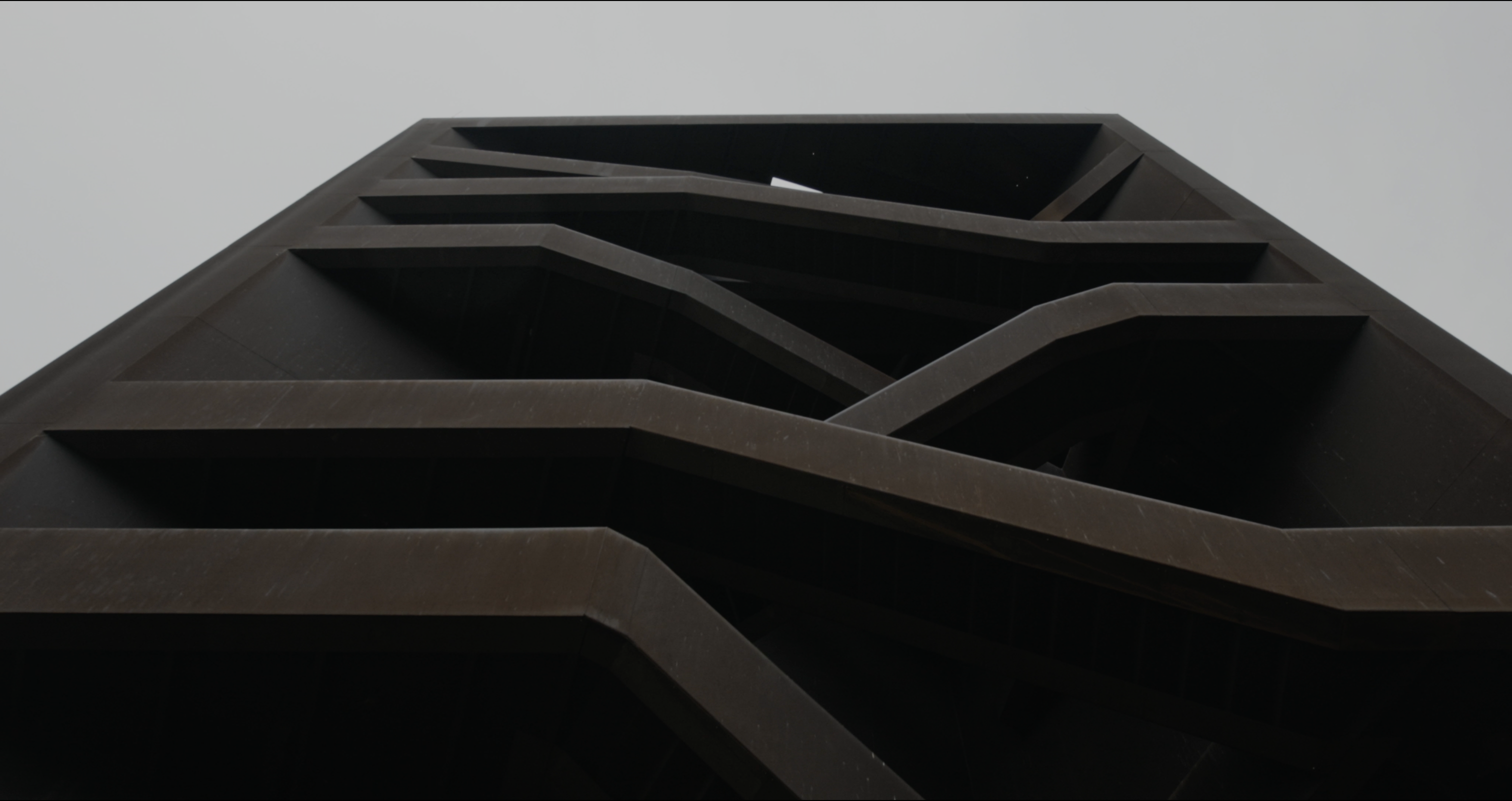 Dark angular structural steel